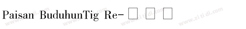 Paisan BuduhunTig Re字体转换